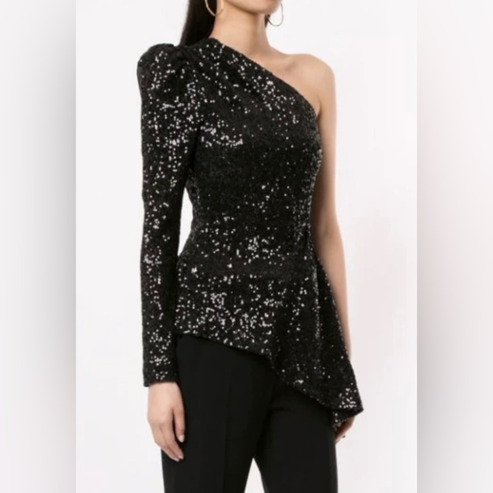 Rebecca Vallance
Mica Sequin One-Shoulder Top